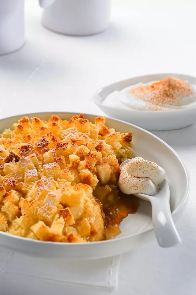 Crumble di mele e pandoro